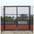 Pó Revestido Chain Link Wire Mesh Fence Gate